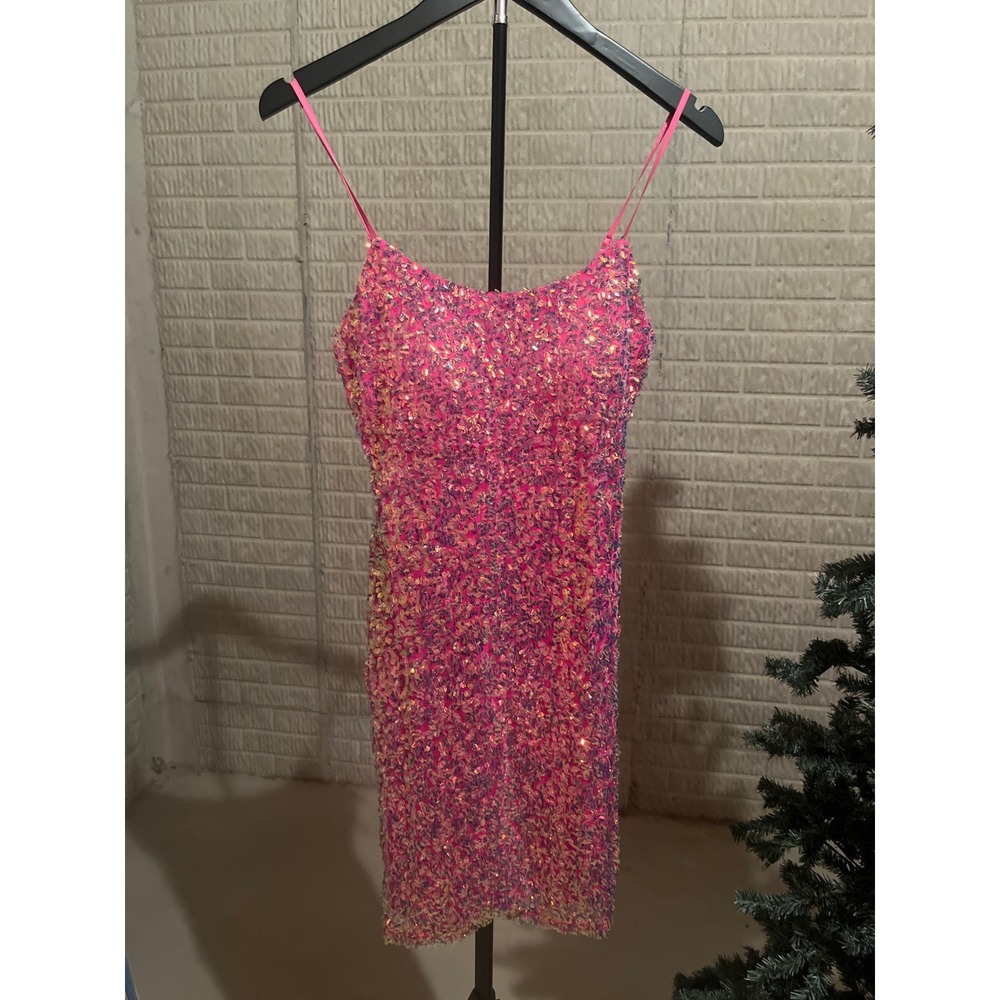 Emerald Sundae Pink Sequin Mini Dress